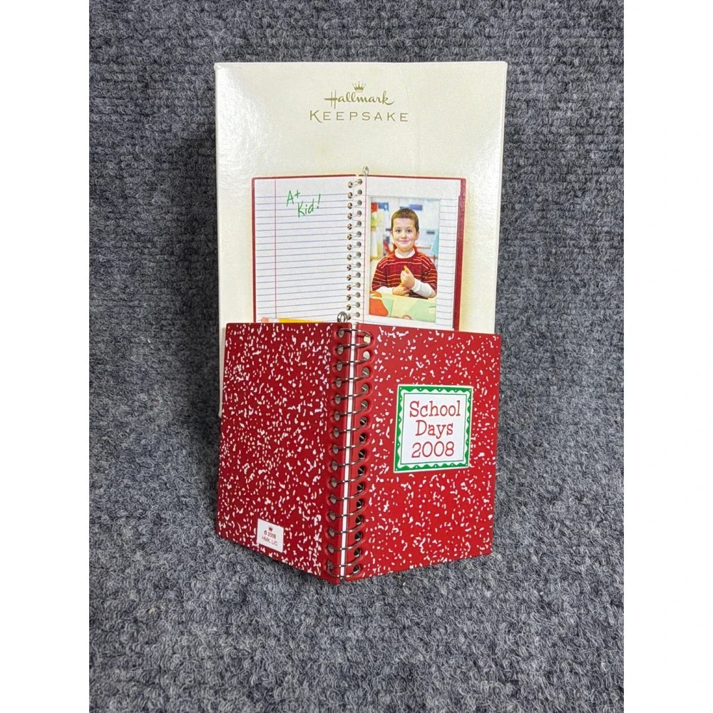 Hallmark Keepsake 2008 School‎ Memories Photo Holder Ornament Notebook